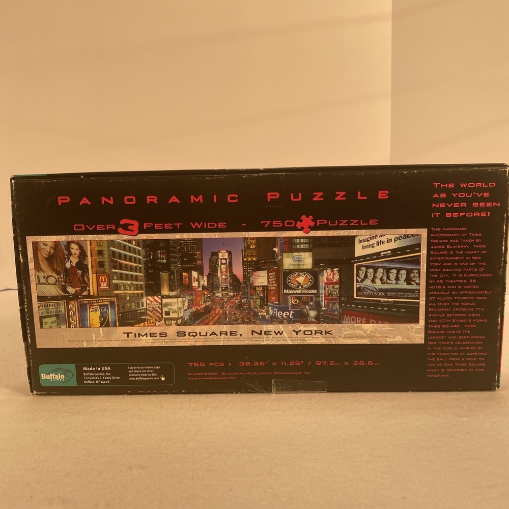 Buffalo Games Panoramic Jigsaw Puzzle Times Square, New York City 750 pieces - Picture 7 of 8